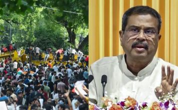 বিক্ষোভের মধ্যেও পদত্যাগ করছেন না ধর্মেন্দ্র প্রধান ভারতের শিক্ষামন্ত্রী ধর্মেন্দ্র প্রধান